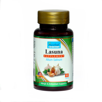 Lasuna Cholesterol and Cardiac Care Herbal Supplement 500mg