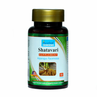 Ayurleaf Herbals Shatavari - Herbal Supplement (60 Caps)